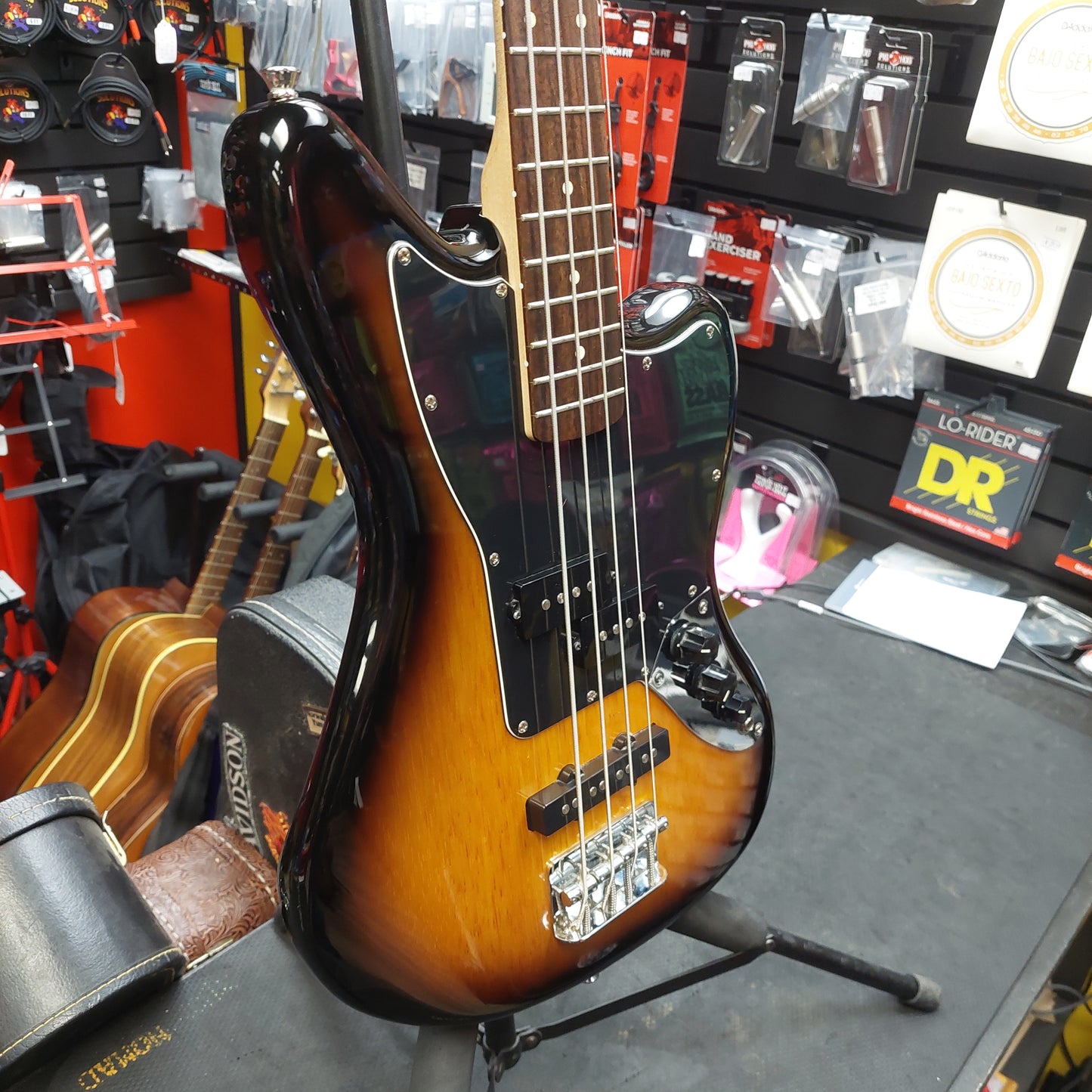 2015 Squire Jaguar 4-String Bass - Sunburst SN# ICS15014449