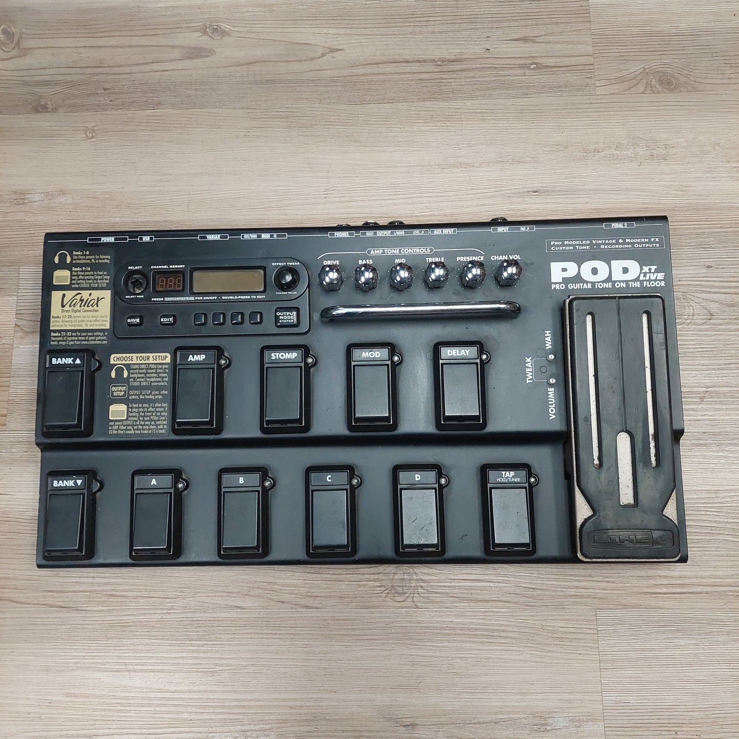 Line 6 POD XT Live Effects Pedal w/ Power Supply (USED) SN# 21FPD1P5633004556 "Sold As Is" Has Broken Select Page Switch