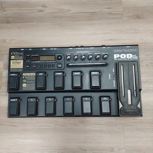 Line 6 POD XT Live Effects Pedal w/ Power Supply (USED) SN# 21FPD1P5633004556 "Sold As Is" Has Broken Select Page Switch