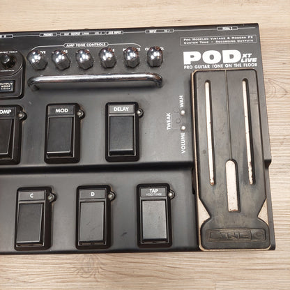 Line 6 POD XT Live Effects Pedal w/ Power Supply (USED) SN# 21FPD1P5633004556 "Sold As Is" Has Broken Select Page Switch