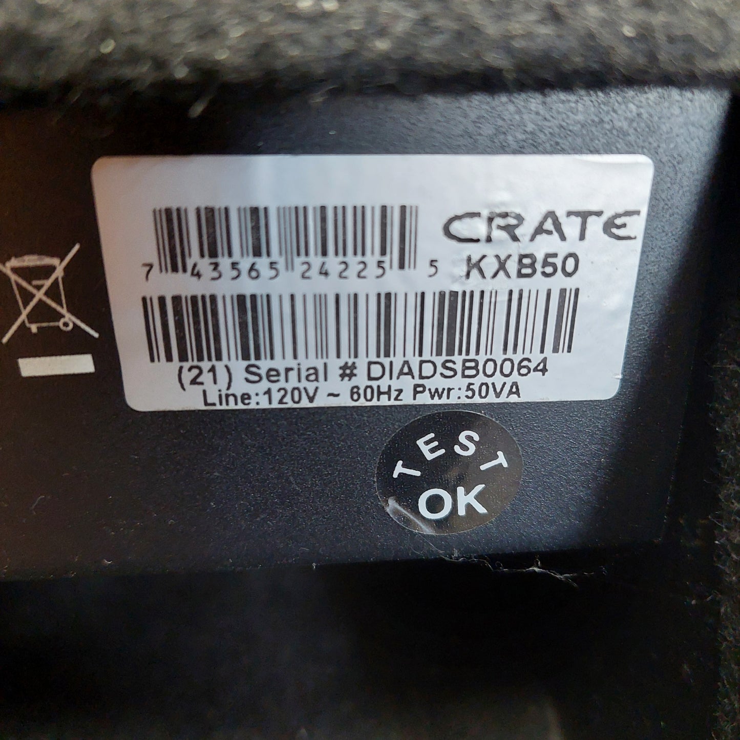 1990's Crate KXB50 Keyboard Amplifier 50 Watts (USED) SN# DIADSB0064