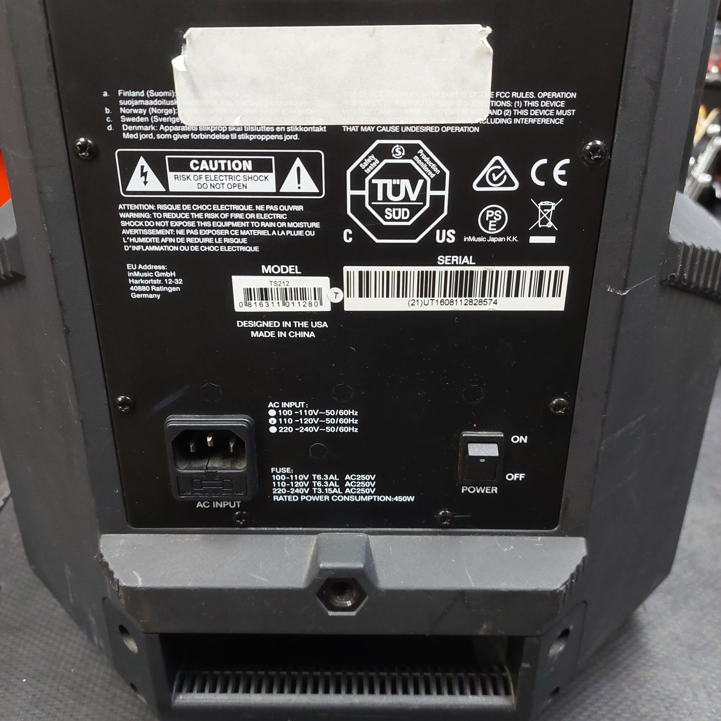 Alto Professional TS212 1100-Watt 12" 2-Way Powered Loudspeaker (USED) SN #(21)UT1608112828574