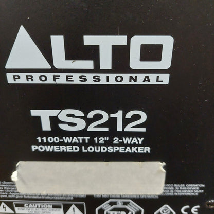 Alto Professional TS212 1100-Watt 12" 2-Way Powered Loudspeaker (USED) SN #(21)UT1608112828574