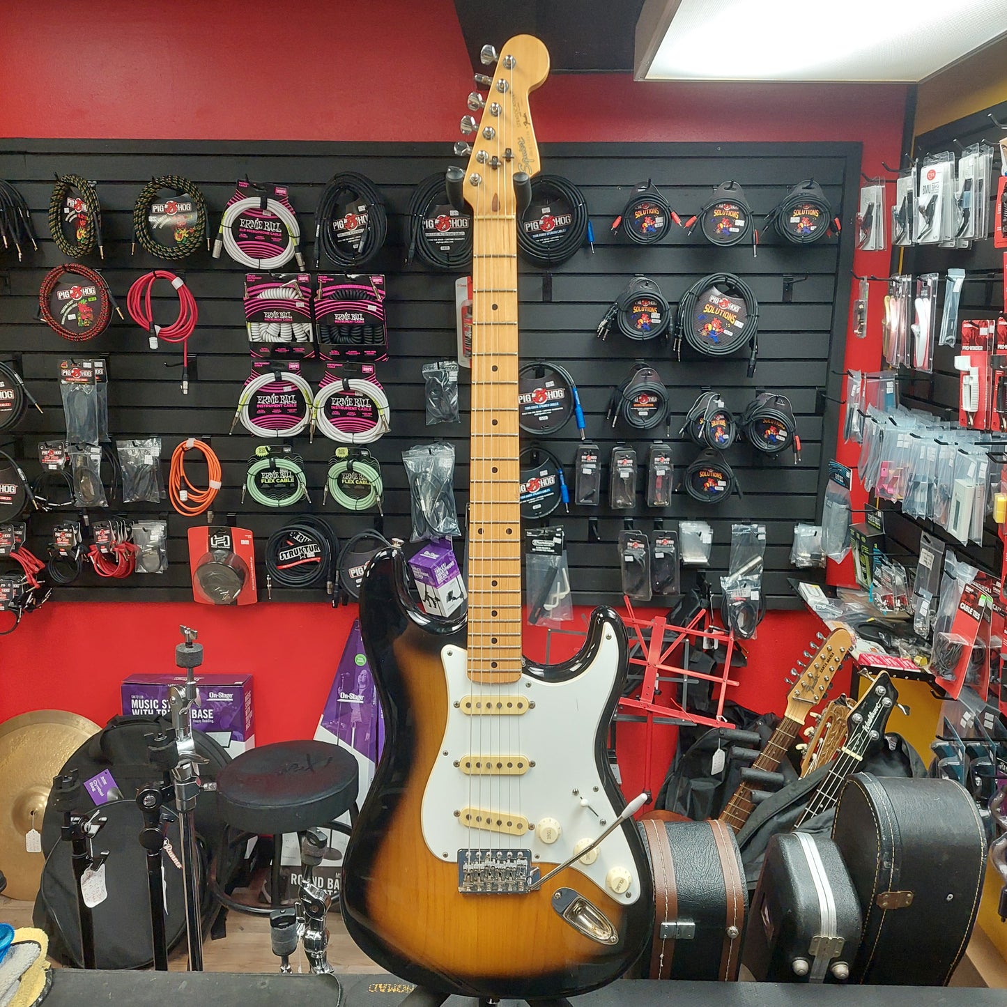 1987 Squier E Series Stratocaster Electric Guitar - Sunburst Finish "Made In Japan" SN# 716646