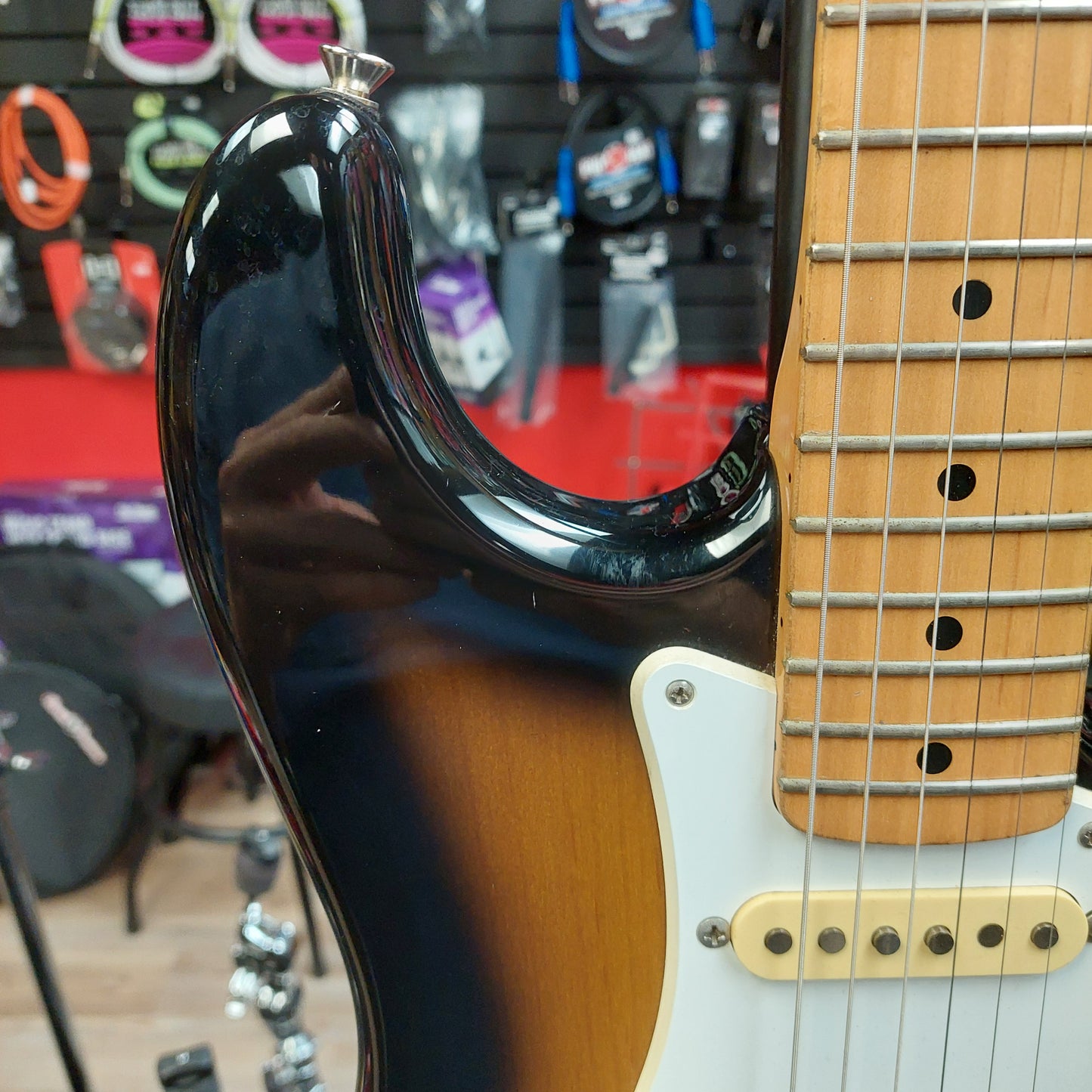 1987 Squier E Series Stratocaster Electric Guitar - Sunburst Finish "Made In Japan" SN# 716646