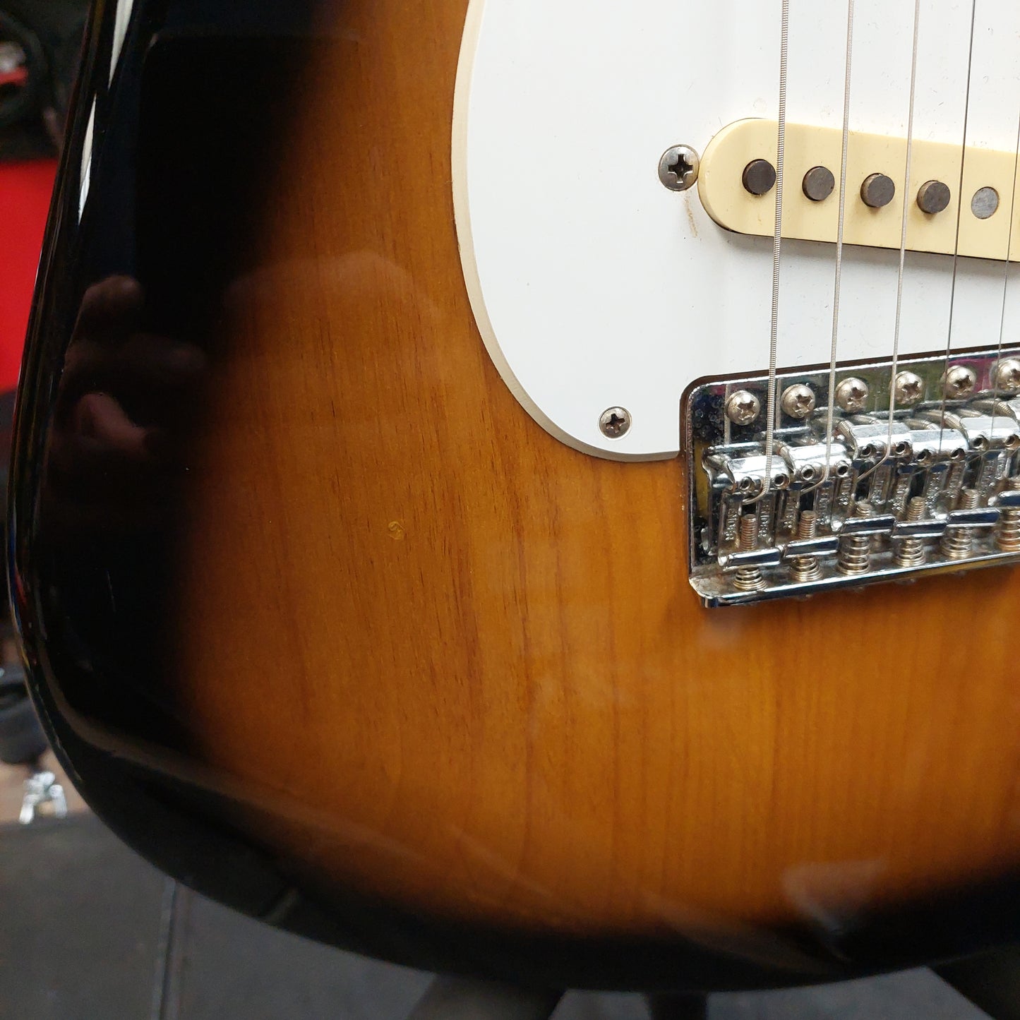 1987 Squier E Series Stratocaster Electric Guitar - Sunburst Finish "Made In Japan" SN# 716646