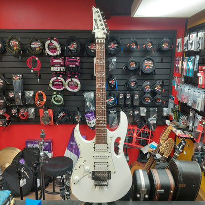2016 Ibanez JEMJRL 1P-01 Steve Vai Signature "Left Handed" Electric Guitar - White SN# I160414806 "Sold As Is Has Body Damage"