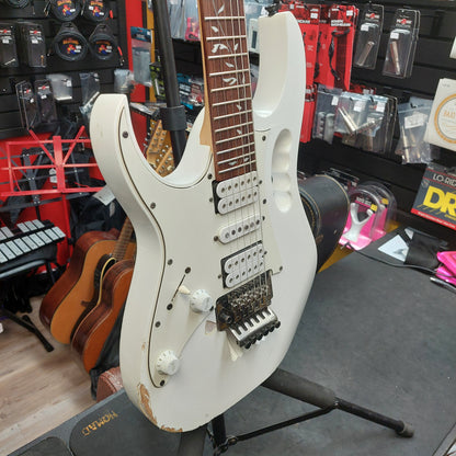 2016 Ibanez JEMJRL 1P-01 Steve Vai Signature "Left Handed" Electric Guitar - White SN# I160414806 "Sold As Is Has Body Damage"