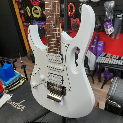 2016 Ibanez JEMJRL 1P-01 Steve Vai Signature "Left Handed" Electric Guitar - White SN# I160414806 "Sold As Is Has Body Damage"