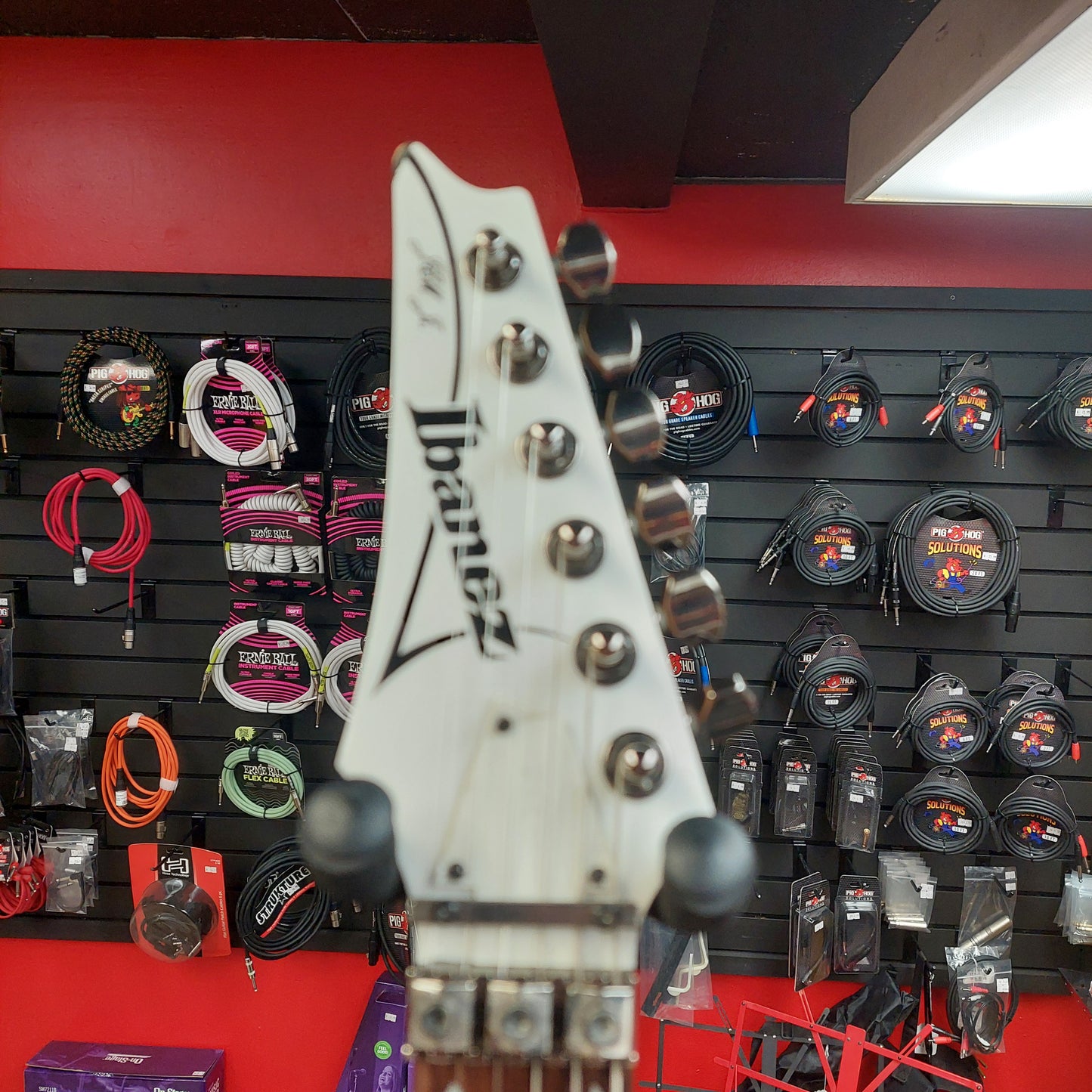 2016 Ibanez JEMJRL 1P-01 Steve Vai Signature "Left Handed" Electric Guitar - White SN# I160414806 "Sold As Is Has Body Damage"