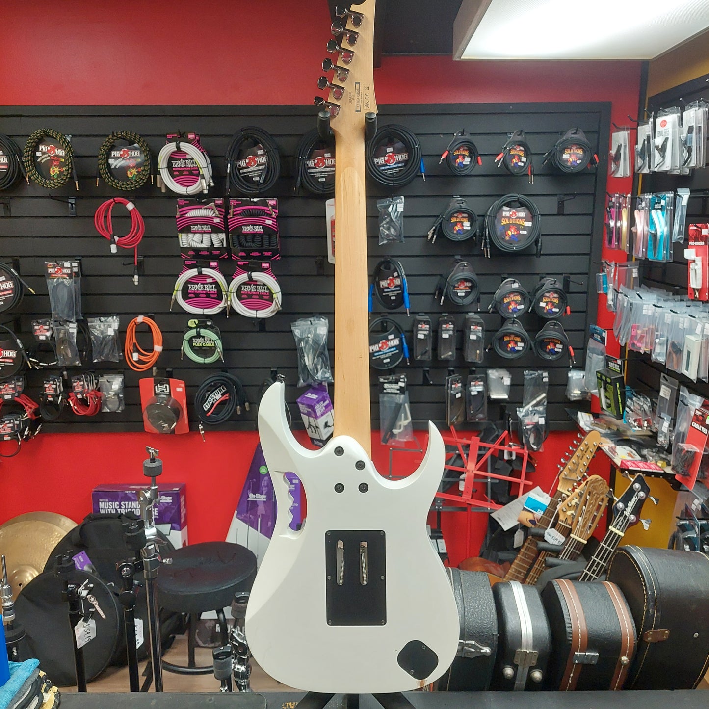 2016 Ibanez JEMJRL 1P-01 Steve Vai Signature "Left Handed" Electric Guitar - White SN# I160414806 "Sold As Is Has Body Damage"