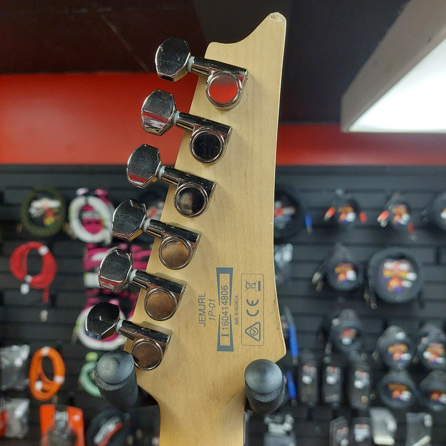2016 Ibanez JEMJRL 1P-01 Steve Vai Signature "Left Handed" Electric Guitar - White SN# I160414806 "Sold As Is Has Body Damage"