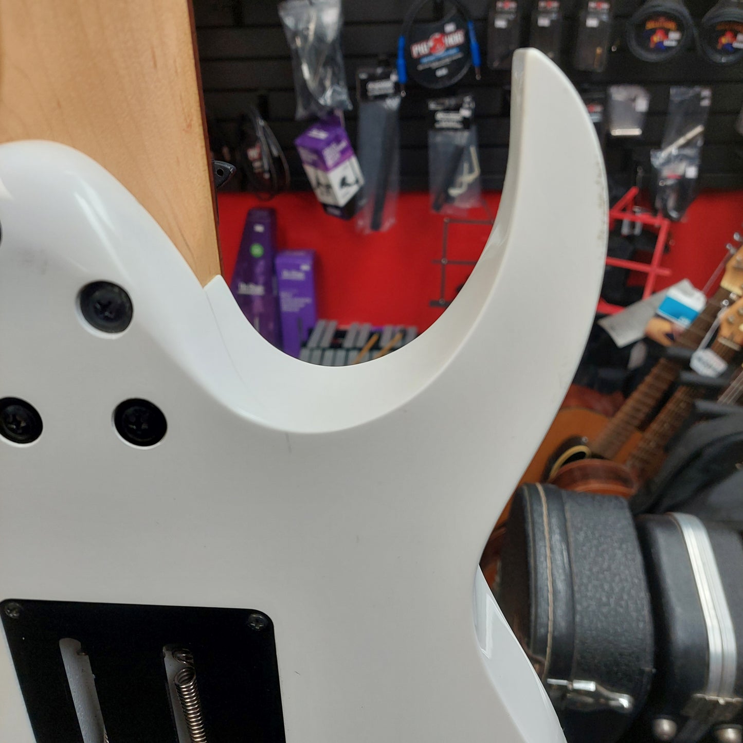 2016 Ibanez JEMJRL 1P-01 Steve Vai Signature "Left Handed" Electric Guitar - White SN# I160414806 "Sold As Is Has Body Damage"