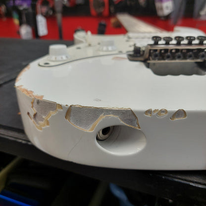 2016 Ibanez JEMJRL 1P-01 Steve Vai Signature "Left Handed" Electric Guitar - White SN# I160414806 "Sold As Is Has Body Damage"