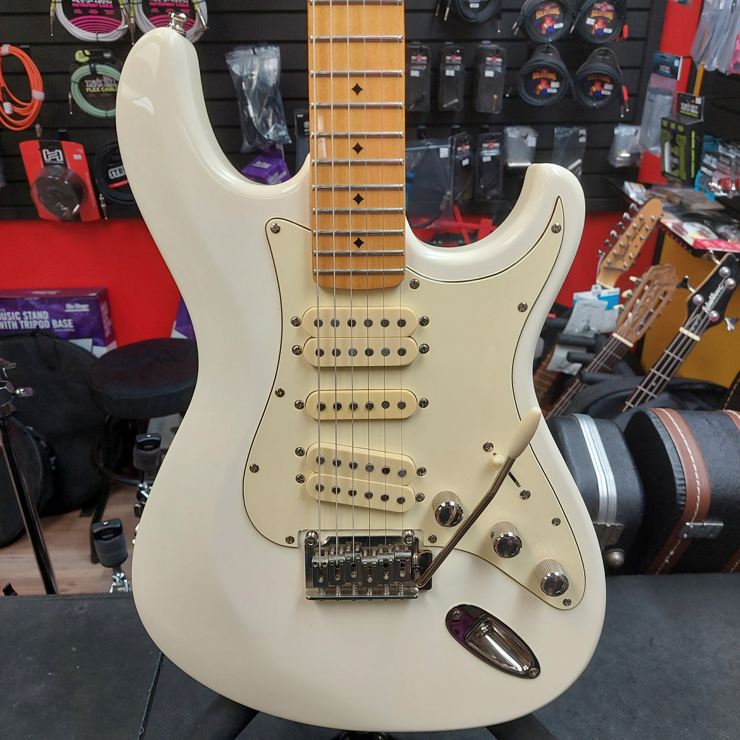 2016 Dean Zelinsky Tagliare Z-Glide HSH Electric Guitar - White w/ Tweed Hardcase "Made In USA" SN# S1600282