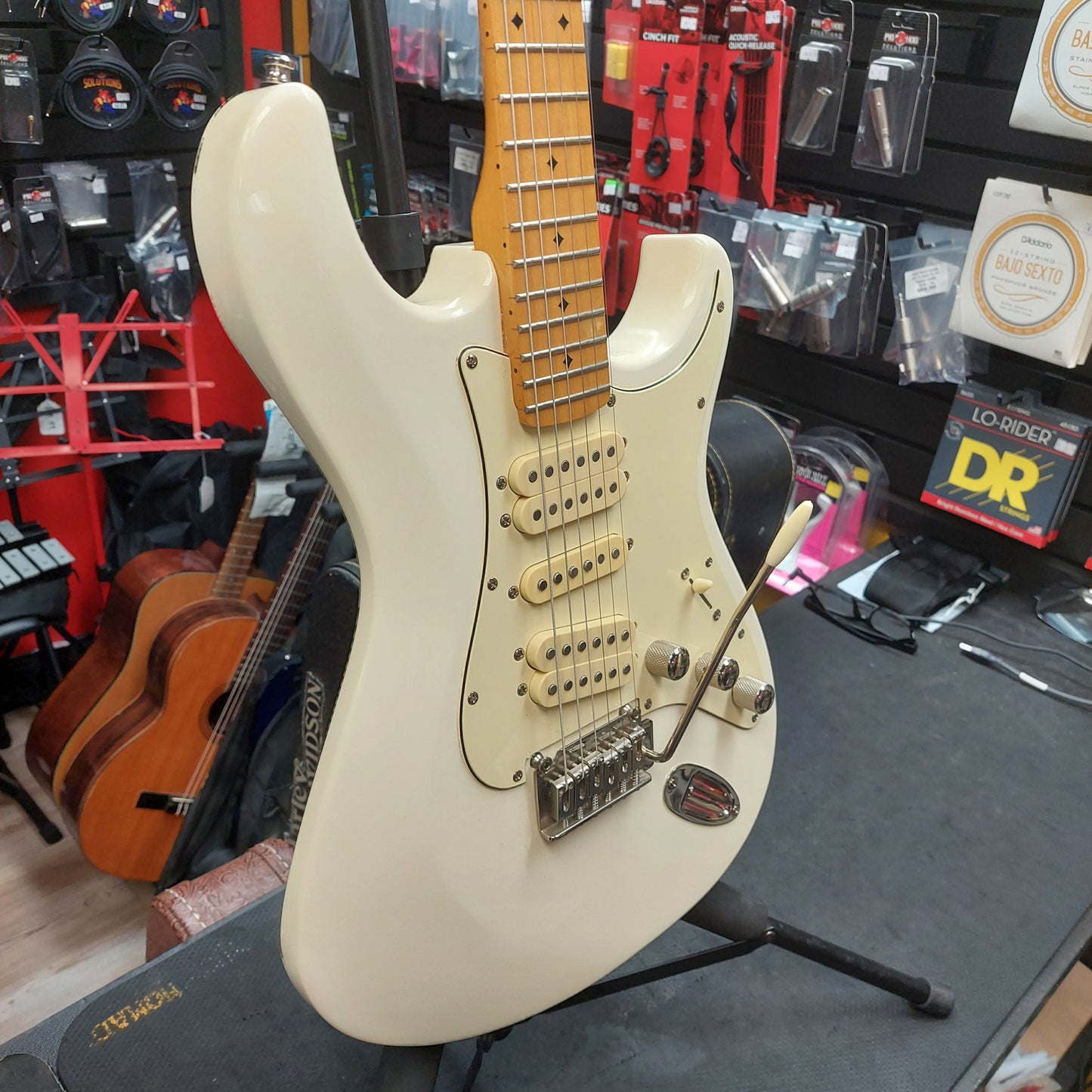 2016 Dean Zelinsky Tagliare Z-Glide HSH Electric Guitar - White w/ Tweed Hardcase "Made In USA" SN# S1600282