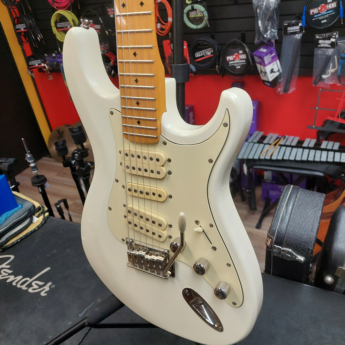 2016 Dean Zelinsky Tagliare Z-Glide HSH Electric Guitar - White w/ Tweed Hardcase "Made In USA" SN# S1600282