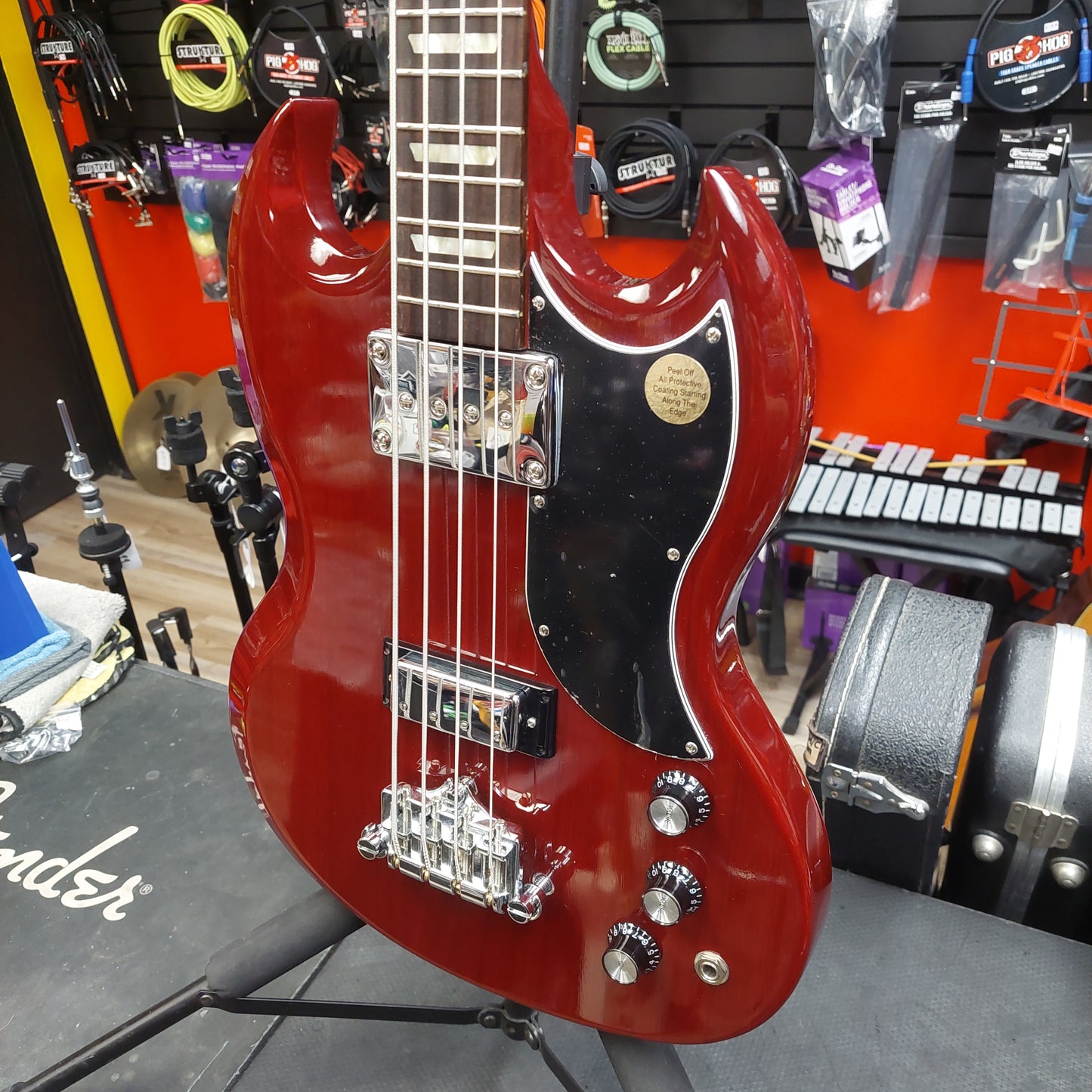 2008 Gibson SG Standard Short Scale Bass USA – Cherry Finish w/ Gibson Hardcase "Made In USA" SN#  03478606