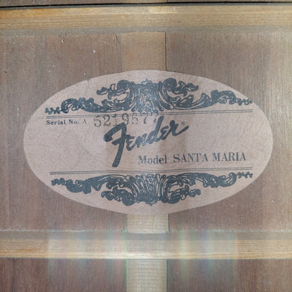 1988-1992 Fender Santa Maria 12-String Acoustic Guitar - Natural "Made In Korea" SN # 5219677