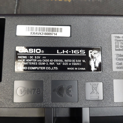 Casio LK-165 61-Key Portable Keyboard w/ Power Supply (USED)