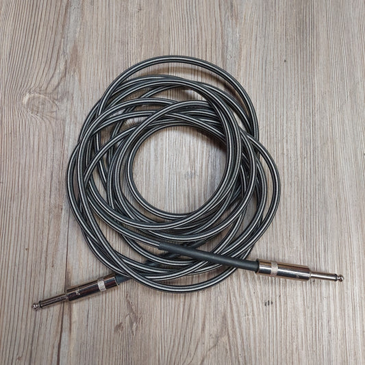 Fat Boy Pro Instrument Cable Braided 15 Feet - Gray