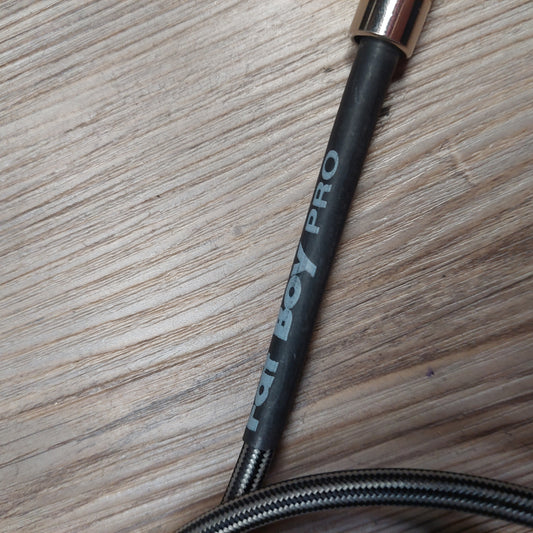 Fat Boy Pro Instrument Cable Braided 15 Feet - Gray