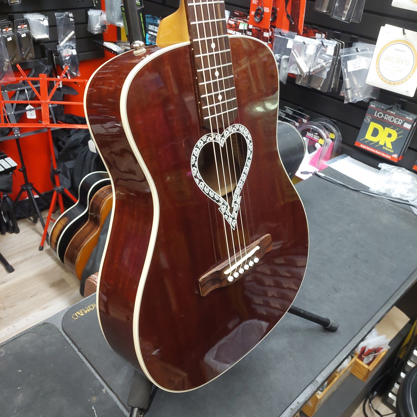 2017 Fender California Series Alkaline Trio Malibu Parlor Acoustic Guitar - Mahogany SN# CSG17000780 "Sold As Is" Has Broken Head On Machine Head Tuner
