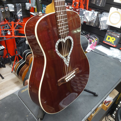 2017 Fender California Series Alkaline Trio Malibu Parlor Acoustic Guitar - Mahogany SN# CSG17000780 "Sold As Is" Has Broken Head On Machine Head Tuner