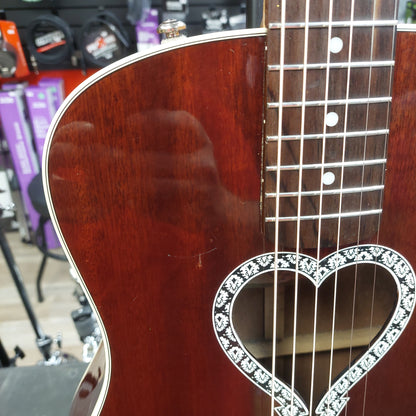 2017 Fender California Series Alkaline Trio Malibu Parlor Acoustic Guitar - Mahogany SN# CSG17000780 "Sold As Is" Has Broken Head On Machine Head Tuner