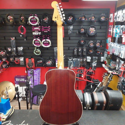 2017 Fender California Series Alkaline Trio Malibu Parlor Acoustic Guitar - Mahogany SN# CSG17000780 "Sold As Is" Has Broken Head On Machine Head Tuner