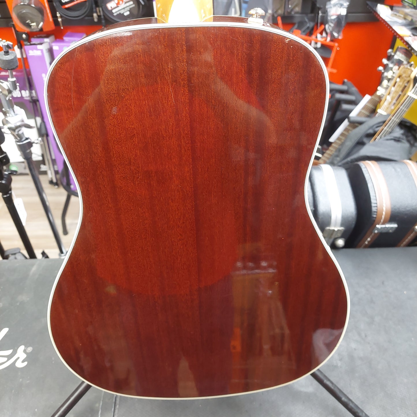 2017 Fender California Series Alkaline Trio Malibu Parlor Acoustic Guitar - Mahogany SN# CSG17000780 "Sold As Is" Has Broken Head On Machine Head Tuner
