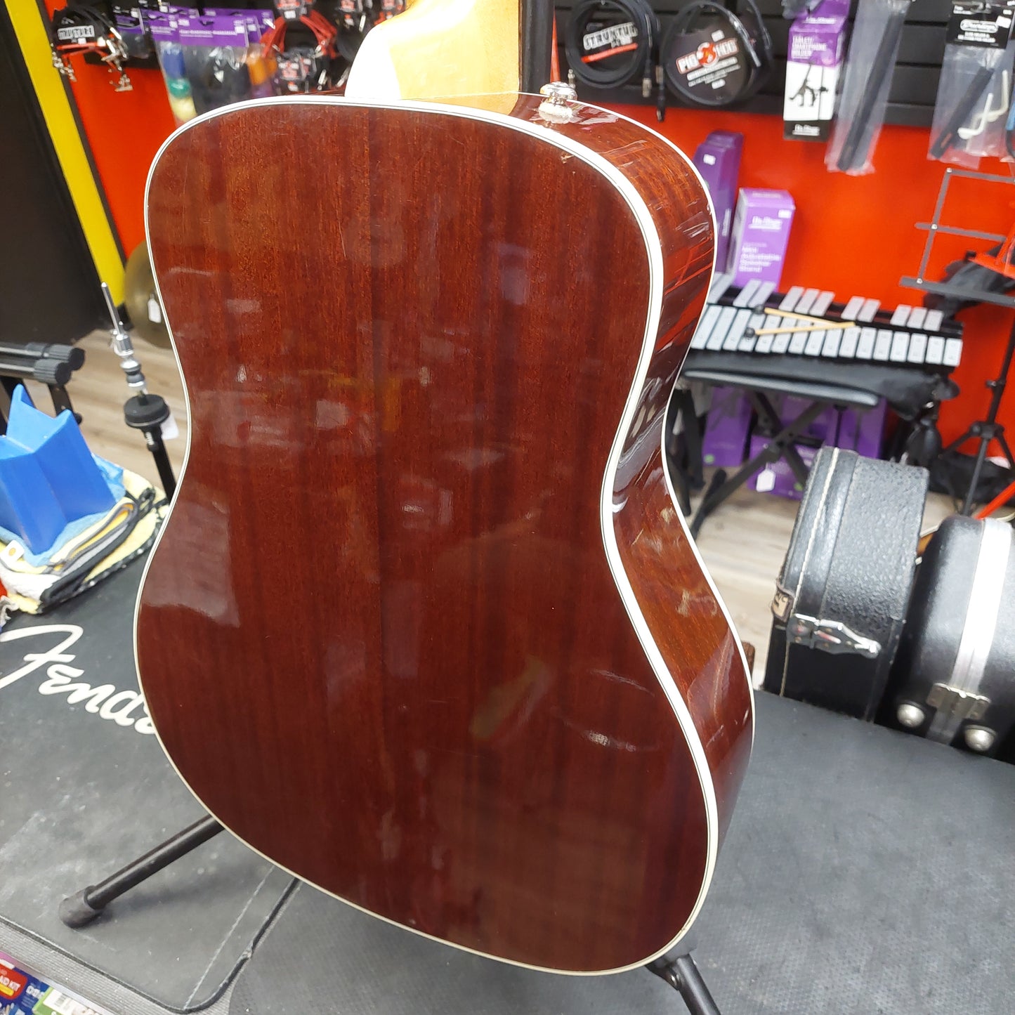 2017 Fender California Series Alkaline Trio Malibu Parlor Acoustic Guitar - Mahogany SN# CSG17000780 "Sold As Is" Has Broken Head On Machine Head Tuner