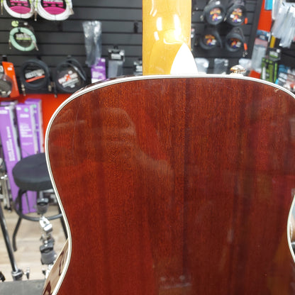 2017 Fender California Series Alkaline Trio Malibu Parlor Acoustic Guitar - Mahogany SN# CSG17000780 "Sold As Is" Has Broken Head On Machine Head Tuner