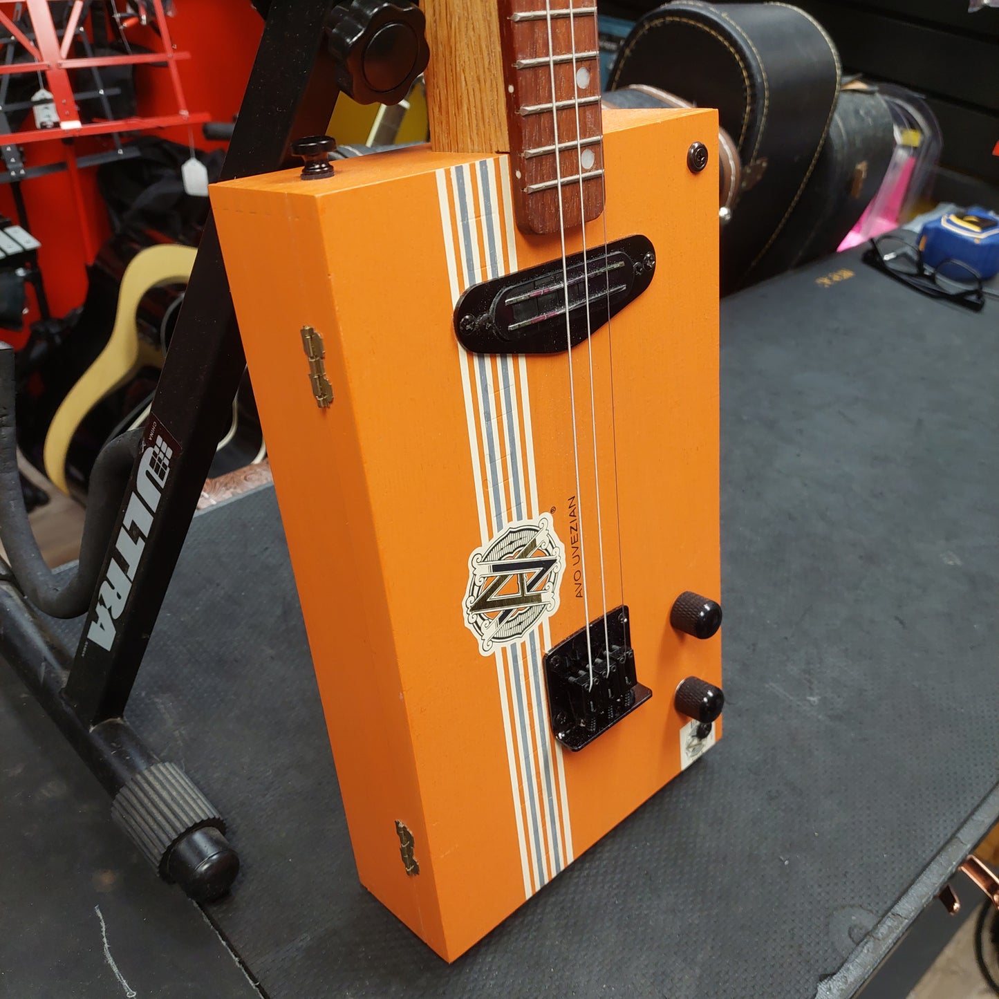 Gerry Edmonds 3-String Avo Uvezian Cigar Box Guitar "Made In Hemet California" SN# G284