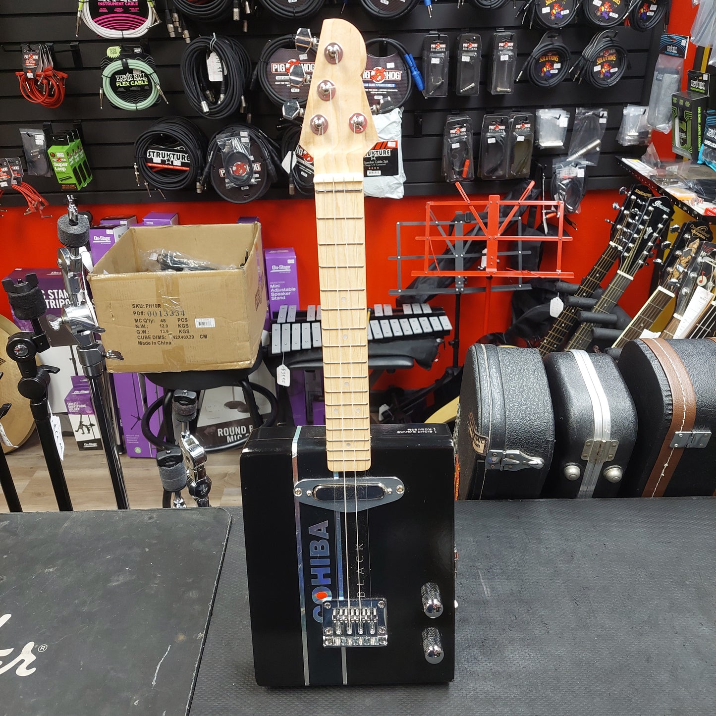 Gerry Edmonds Cohiba Black Cigar Box Electric Concert Ukulele "Made In Hemet California" SN# U157