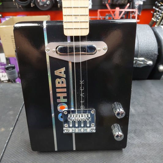 Gerry Edmonds Cohiba Black Cigar Box Electric Concert Ukulele "Made In Hemet California" SN# U157