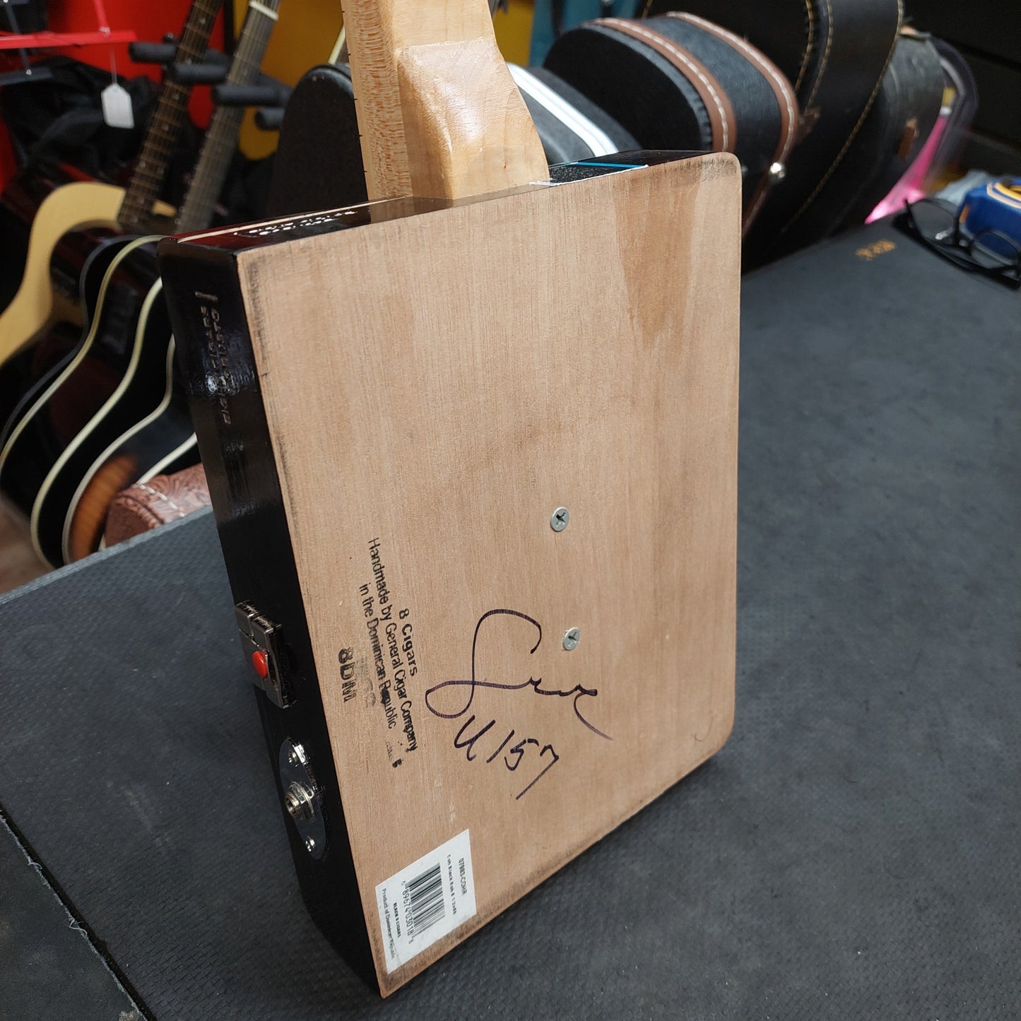 Gerry Edmonds Cohiba Black Cigar Box Electric Concert Ukulele "Made In Hemet California" SN# U157