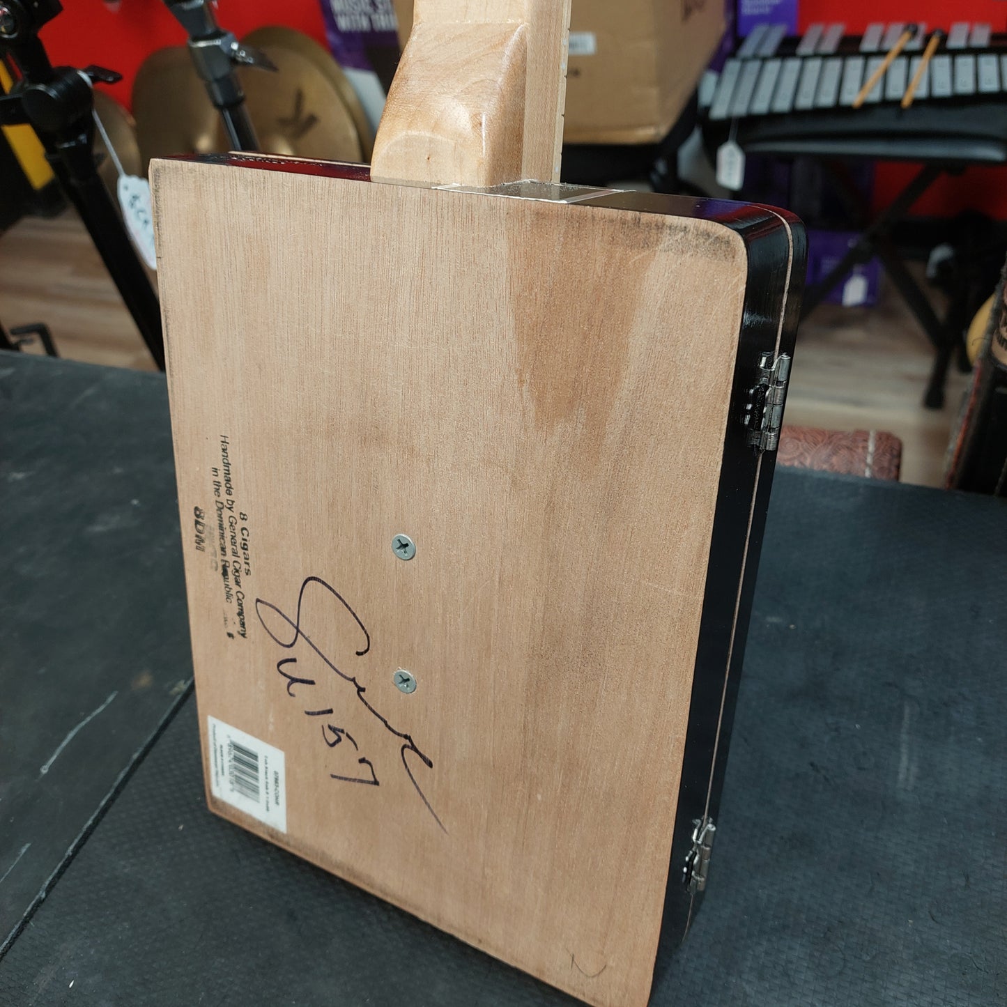 Gerry Edmonds Cohiba Black Cigar Box Electric Concert Ukulele "Made In Hemet California" SN# U157