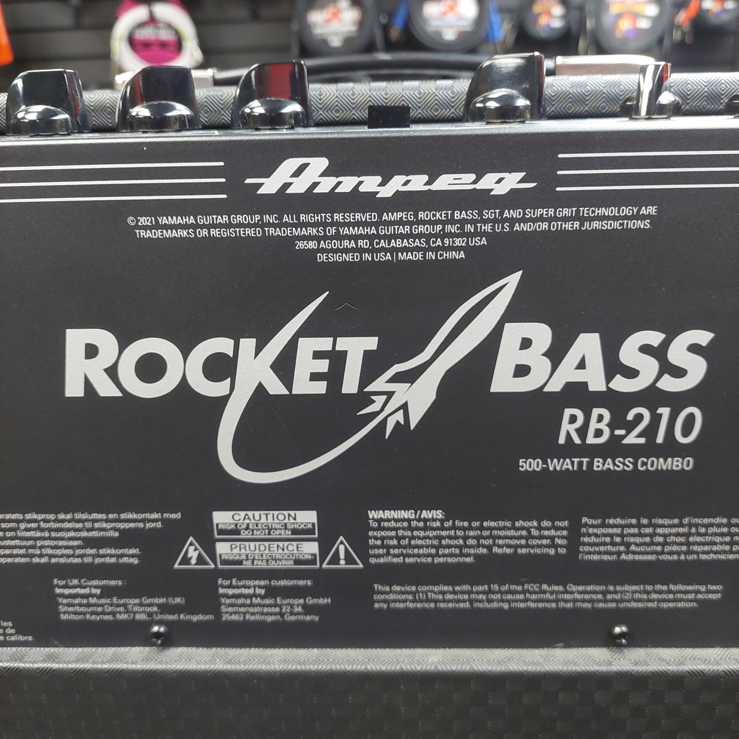 2021 Ampeg RB-210 Rocket Bass Combo Amplifier, 500 watt, 2x10” Speakers (USED) SN# (21)RB51F7218000682