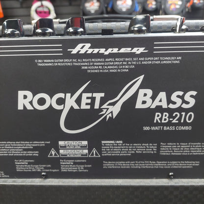 2021 Ampeg RB-210 Rocket Bass Combo Amplifier, 500 watt, 2x10” Speakers (USED) SN# (21)RB51F7218000682