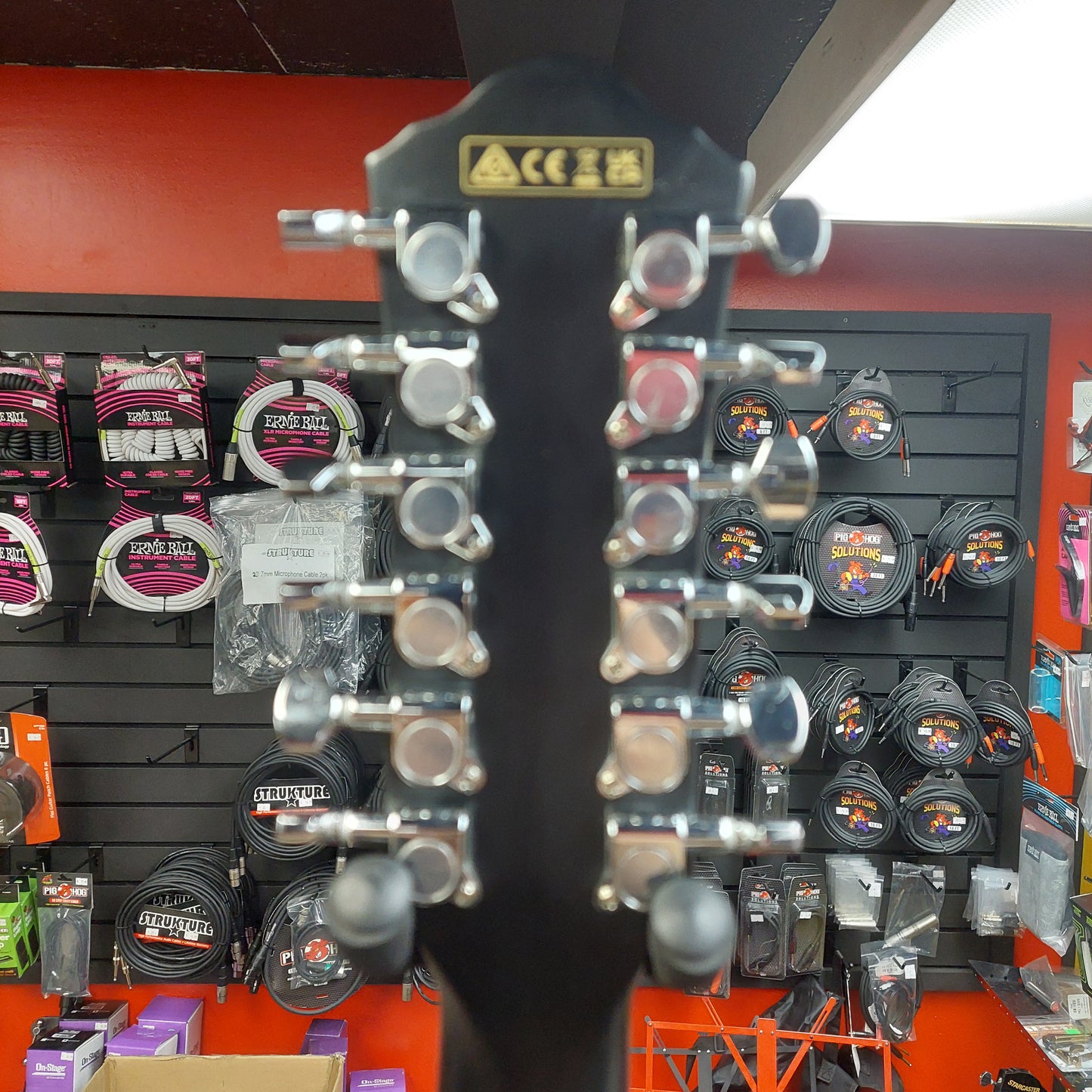 2025 Ibanez AEG5012-BK 12-String Acoustic Guitar - Black Gloss SN# 2Y03GS250104628