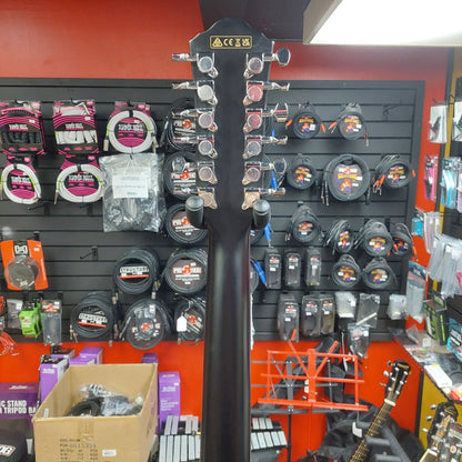 2025 Ibanez AEG5012-BK 12-String Acoustic Guitar - Black Gloss SN# 2Y03GS250104628