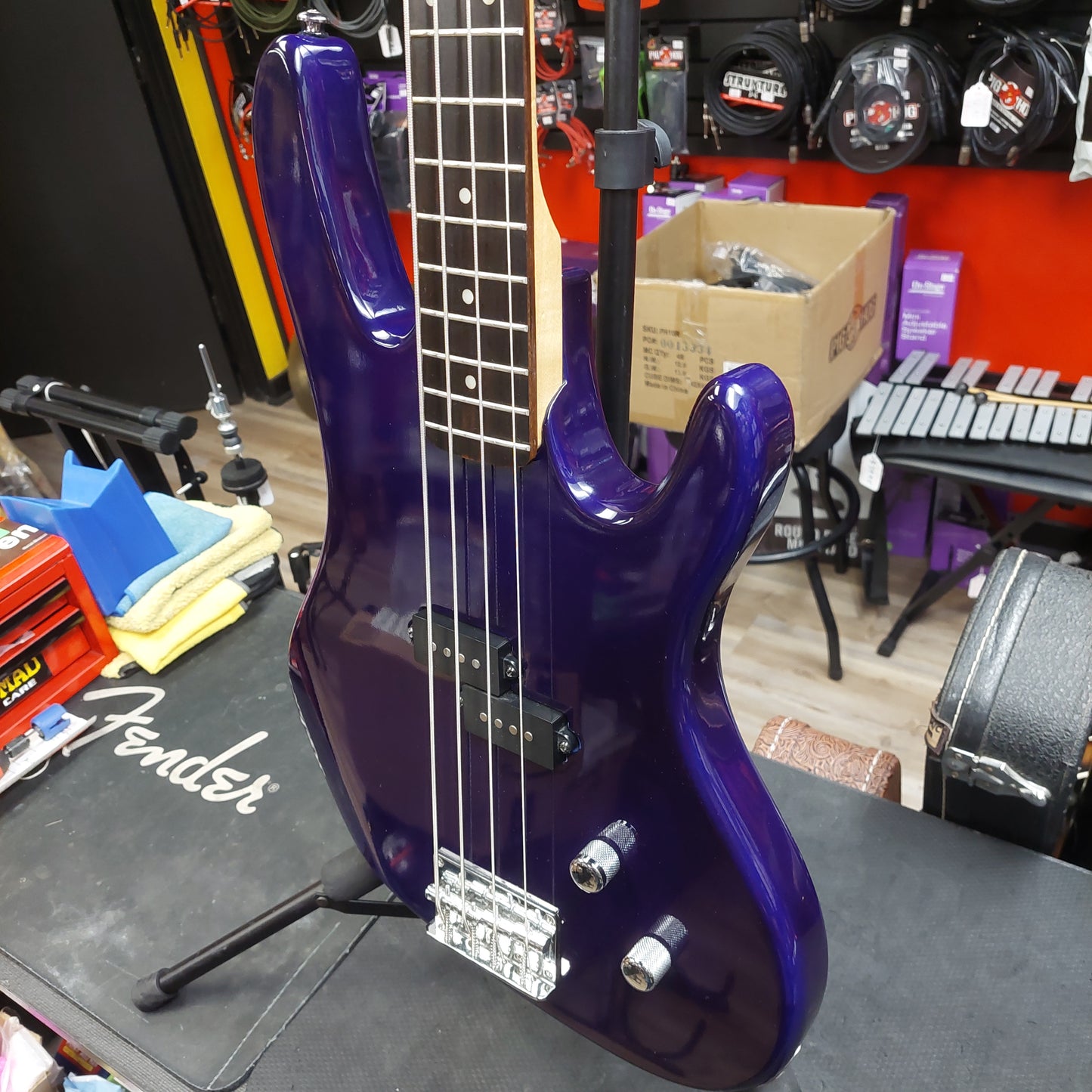 1999-2000 Washburn XB-100 4-String Bass Guitar - Metallic Purple (USED)