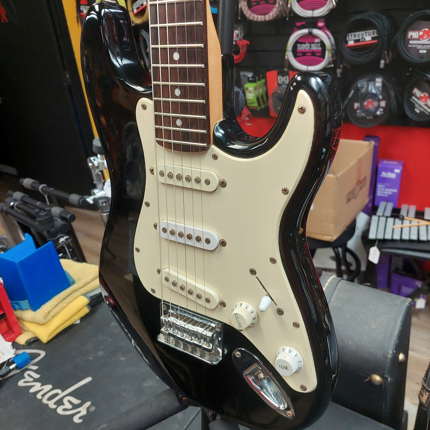2006 Squier Mini Electric Guitar - Black Gloss SN# IC061029411