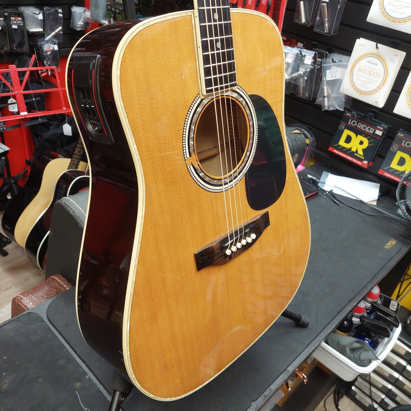 Esteban AG100 Acoustic/Electric Dreadnought Guitar - Natural Finish (USED)