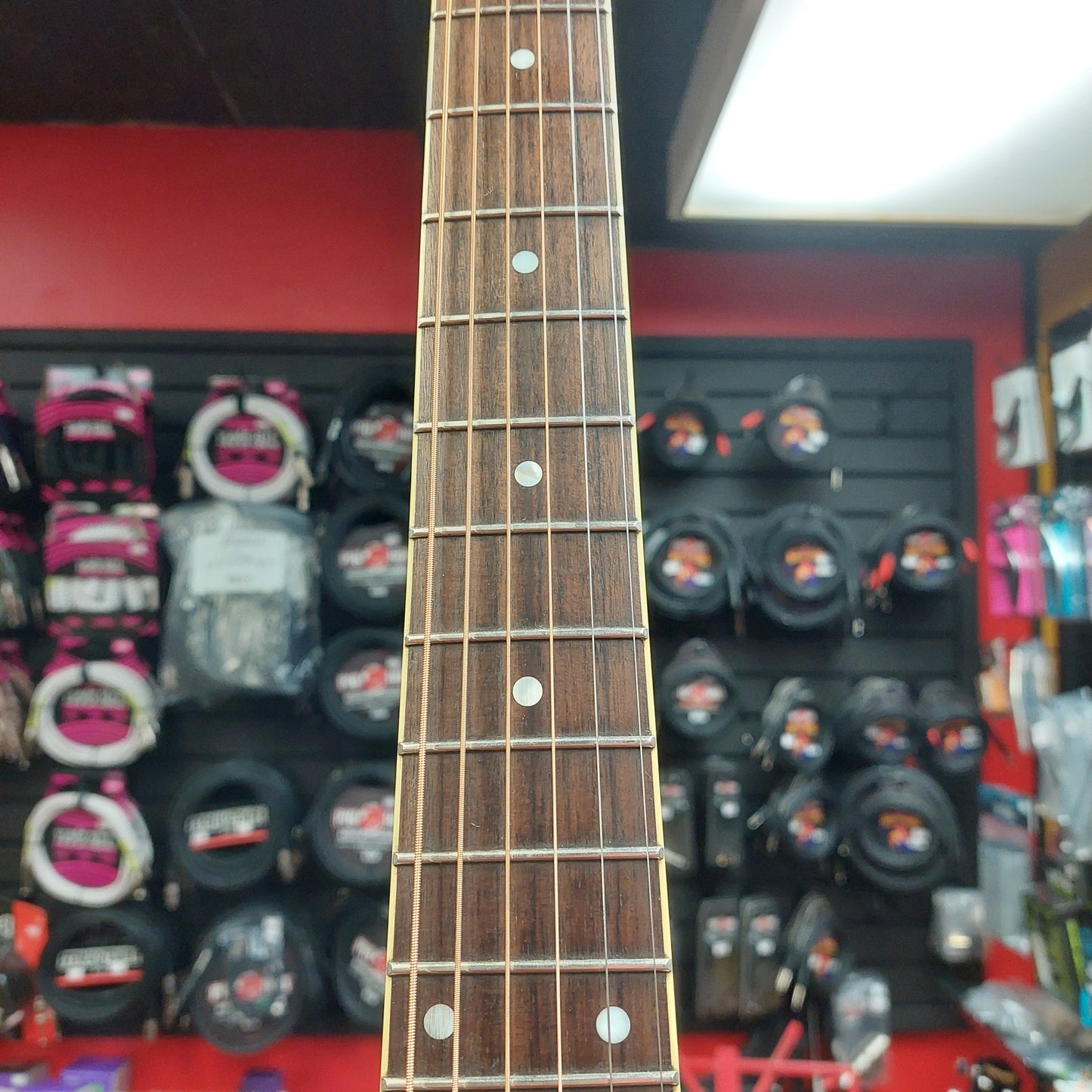 Liberty FB100 Resonator Guitar - Chrome/Blue Finish w/ Grover Tuners (USED) "Sold As Is" Has Loose Binding Lower Left Part Of Body