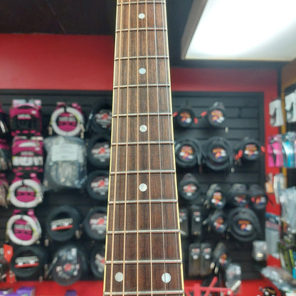 Liberty FB100 Resonator Guitar - Chrome/Blue Finish w/ Grover Tuners (USED) "Sold As Is" Has Loose Binding Lower Left Part Of Body