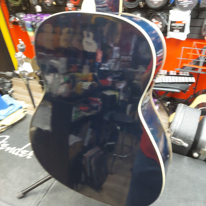 Liberty FB100 Resonator Guitar - Chrome/Blue Finish w/ Grover Tuners (USED) "Sold As Is" Has Loose Binding Lower Left Part Of Body
