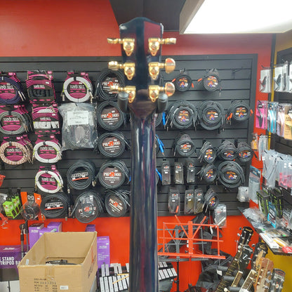 Liberty FB100 Resonator Guitar - Chrome/Blue Finish w/ Grover Tuners (USED) "Sold As Is" Has Loose Binding Lower Left Part Of Body
