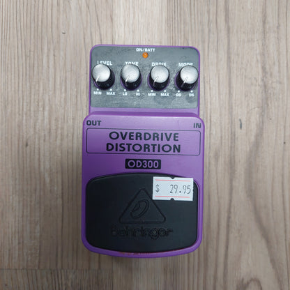 2018 BEHRINGER OD300 OVERDRIVE DISTORTION EFFECTS PEDAL (SN# S180904074601)